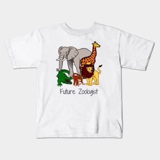 Zoologist Shirt Gift for Kids and Students Zoology Zoo Wild Animal Lion Design Kids T-Shirt